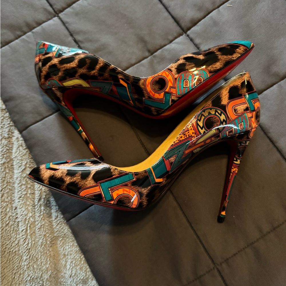 Christian Louboutin Pigalle Multicolor Leopard Heels